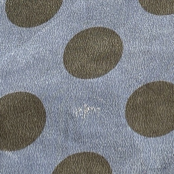 100%Silk Blue Polka Dot Shift Dress Sz‎ L Preppy Old Money Classic Tradwife Norm - Picture 4 of 16